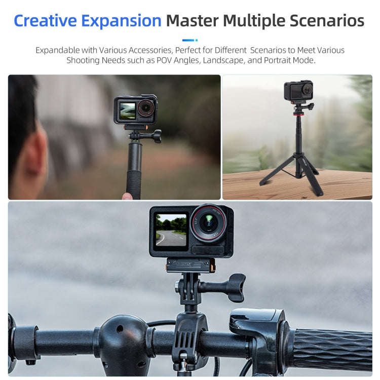For DJI Osmo Action 5 Pro / 4 / 3 STARTRC Plastic Quick Adapter Magnetic Extension Bracket  - Black