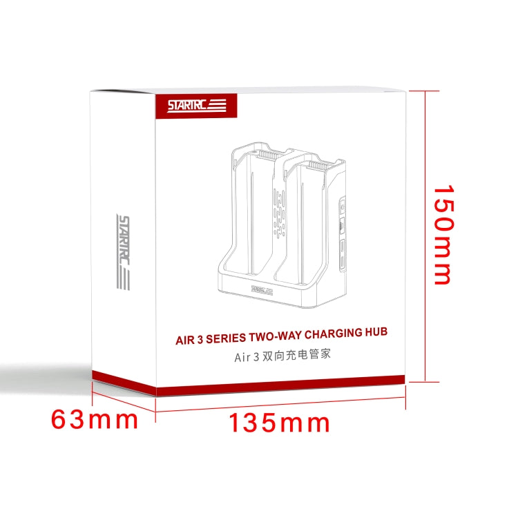 For DJI Air 3S / 3 Two-way Charging Butler Battery Charger  - Grey