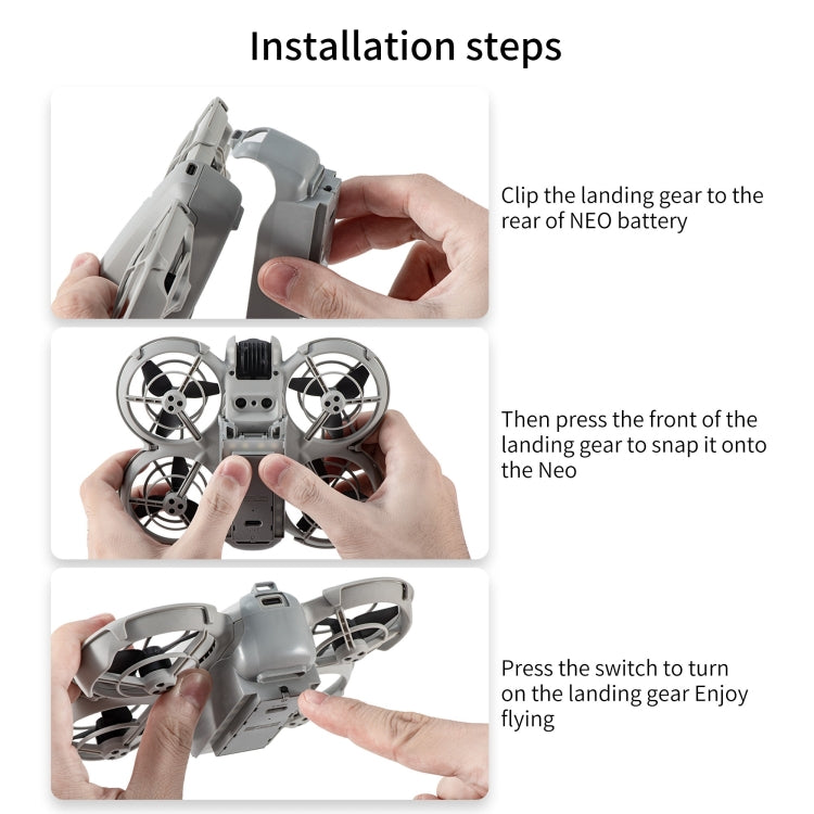 For DJI Neo STARTRC LED Light Heightened Landing Gear Training Rack  - Grey