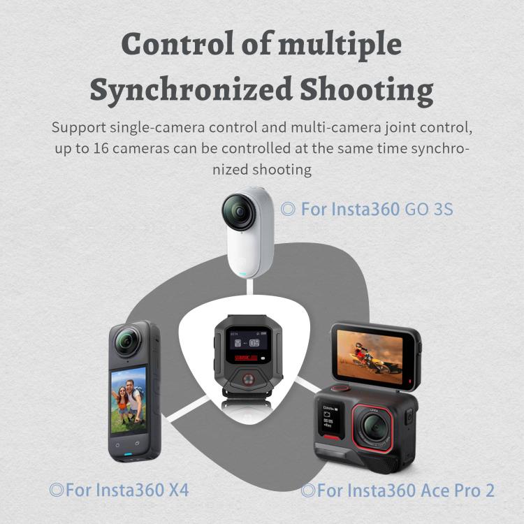 STARTRC GPS Bluetooth Remote Control For Insta360 X4 Series / Ace Pro Series / GO 3S Series  - Black