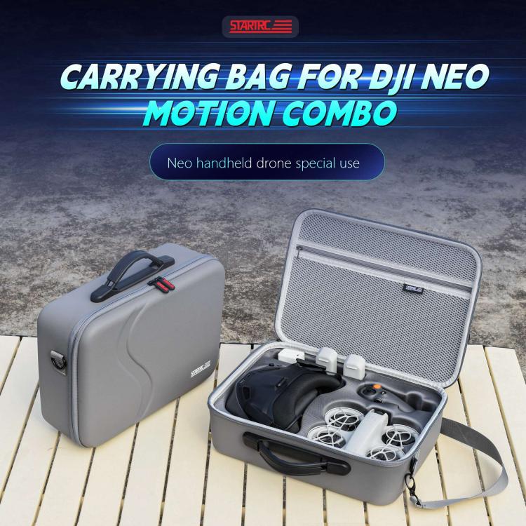 For DJI Neo STARTRC Upgraded Shoulder PU Storage Bag Handbag  - Grey