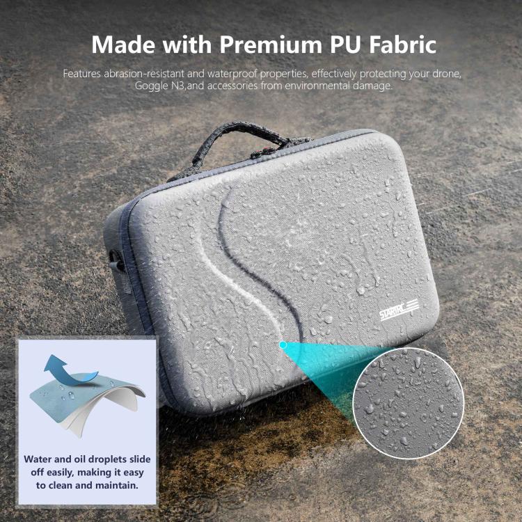 For DJI Neo STARTRC Upgraded Shoulder PU Storage Bag Handbag  - Grey