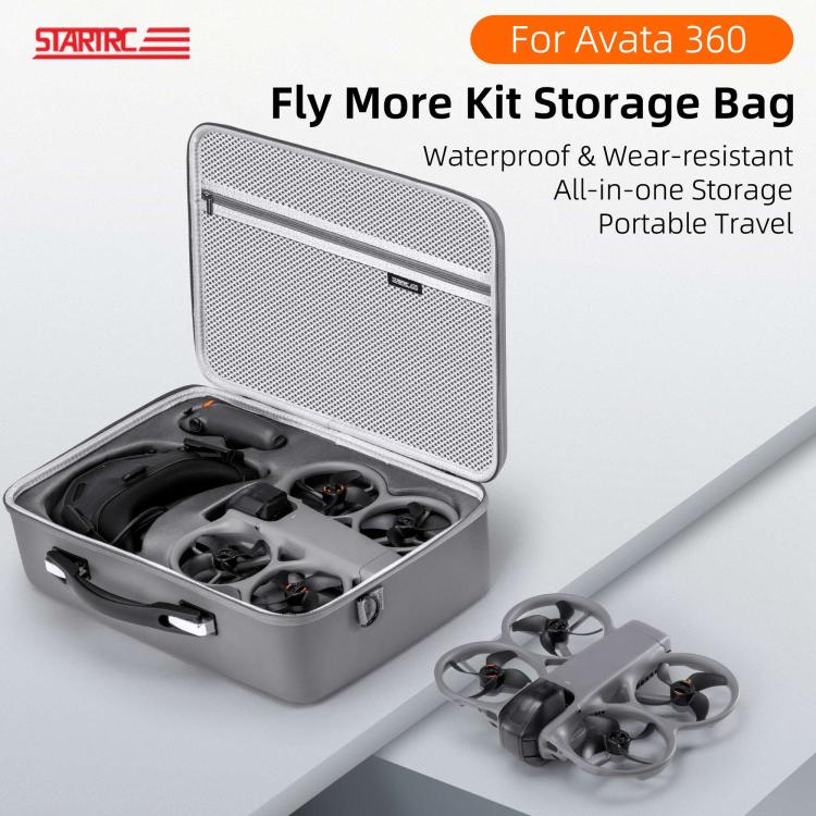 For DJI Avata 360 STARTRC Hand-portable Shoulder PU Storage Bag Motion-Sensing Fly Kit Handbag  - Grey