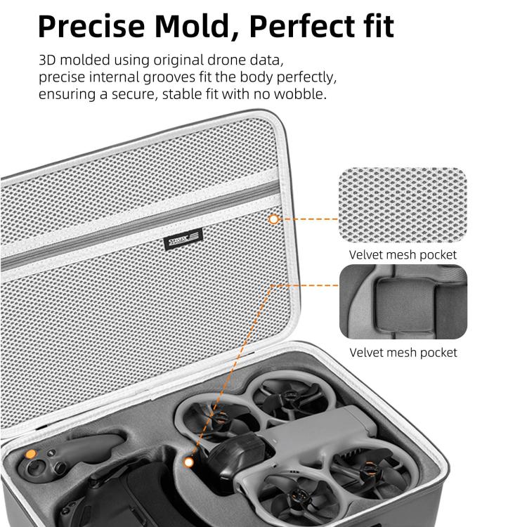 For DJI Avata 360 STARTRC Hand-portable Shoulder PU Storage Bag Motion-Sensing Fly Kit Handbag  - Grey