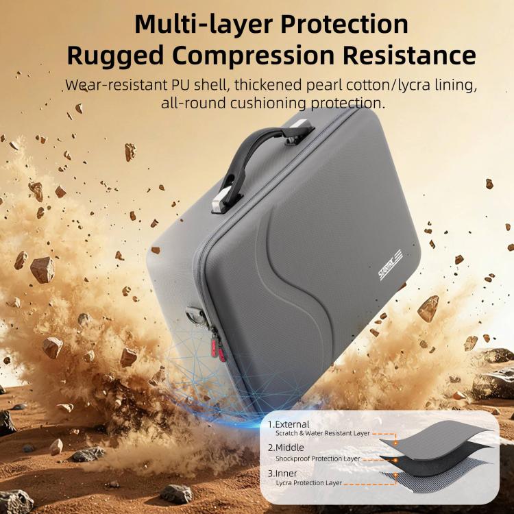 For DJI Avata 360 STARTRC Hand-portable Shoulder PU Storage Bag Motion-Sensing Fly Kit Handbag  - Grey