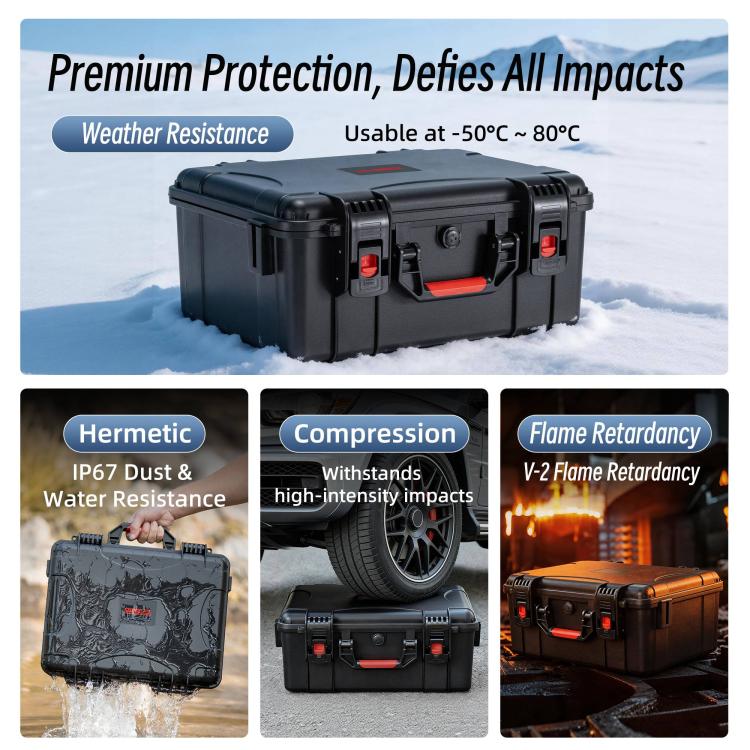For DJI Avata 360 STARTRC Portable Waterproof Suitcase Motion-Sensing Fly Kit Storage Box  - Black