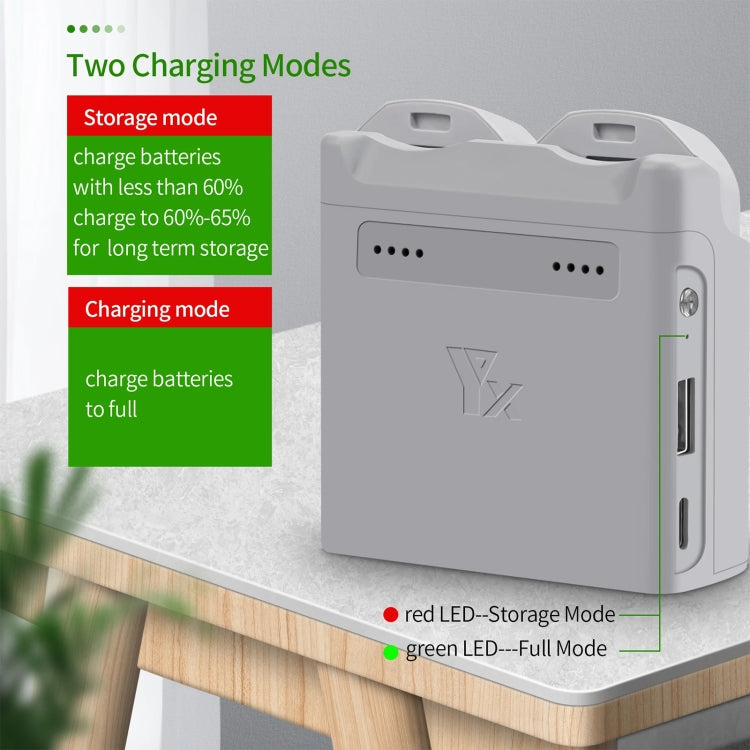 For DJI Neo XY 2-Channel Battery Charger Battery Charge Manager  - Grey