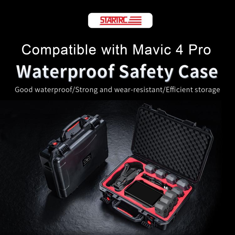 For DJI Mavic 4 Pro STARTRC Waterproof ABS Suitcase Storage Box  - Black