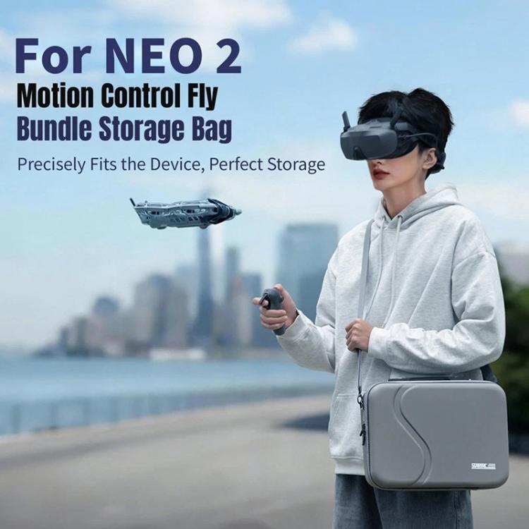 For DJI Neo 2 STARTRC Motion Sensing Combo Shoulder PU Storage Bag Handbag  - Grey