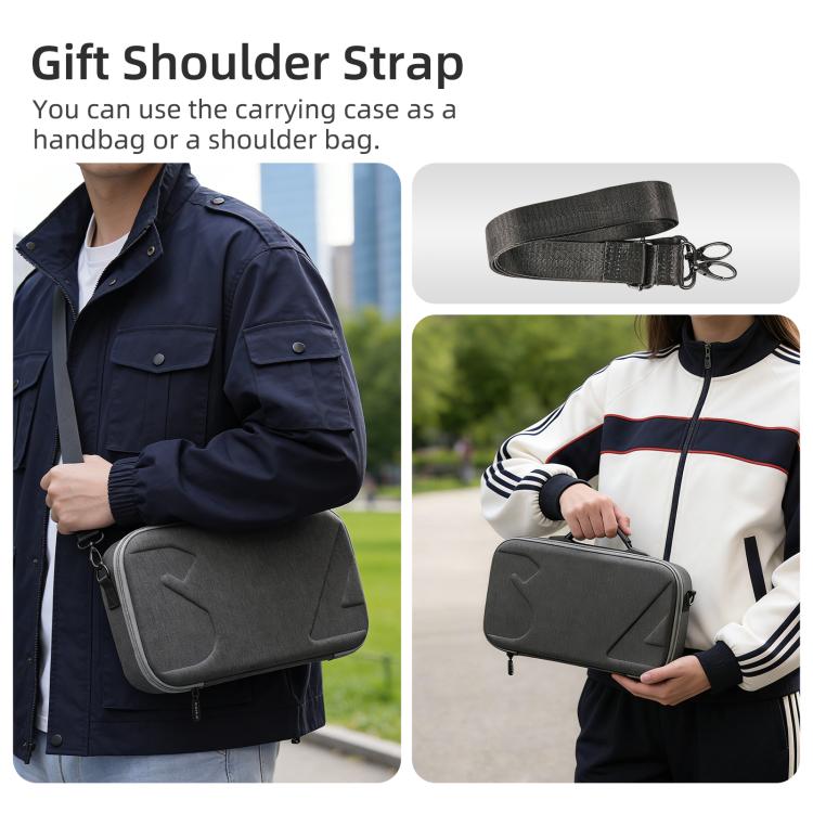 For DJI Neo 2 Sunnylife Portable Carrying Case Combo Shoulder Bag Protective Bag Hard Travel Case  - Grey