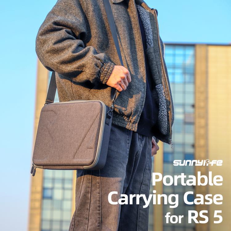 For DJI RS 5 Sunnylife Multifunctional Carrying Case Handbag Shoulder Bags Crossbody Storage Bag  - Dark Gray