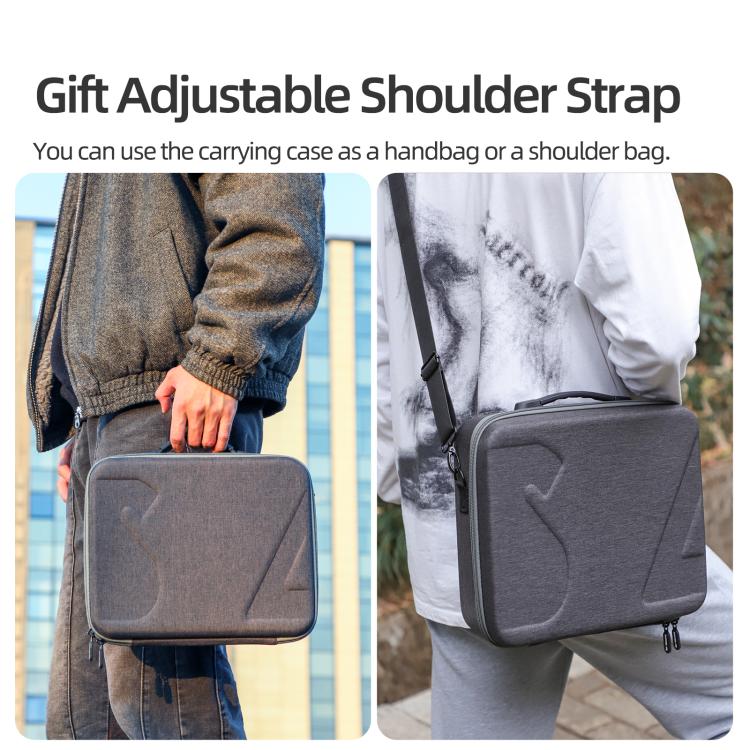 For DJI RS 5 Sunnylife Multifunctional Carrying Case Handbag Shoulder Bags Crossbody Storage Bag  - Dark Gray