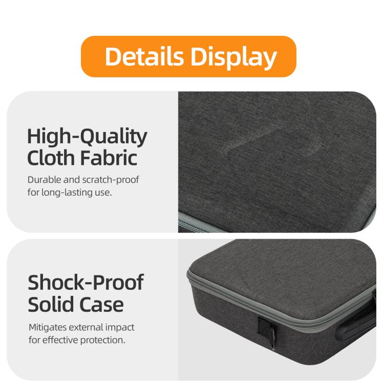 For DJI RS 5 Sunnylife Multifunctional Carrying Case Handbag Shoulder Bags Crossbody Storage Bag  - Dark Gray