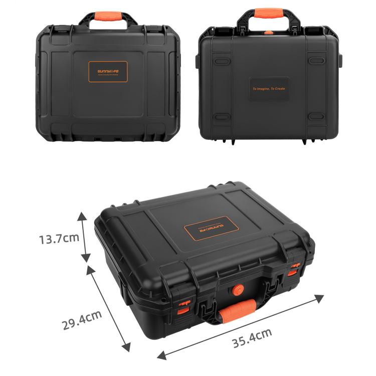 For DJI Mini 5 Pro Sunnylife Safety Hard Travel Bag Large Capacity Waterproof Shock-proof Box  - Black