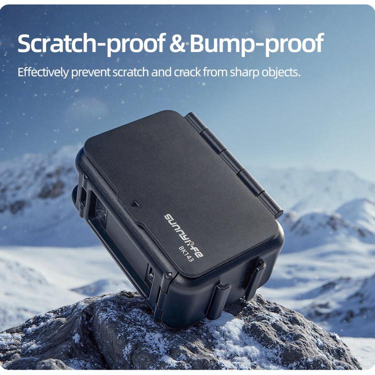 For DJI Osmo Action 6 Sunnylife Protective Case Frame Mount AdapterHousing Case with Detachable Sun Hood  - Black