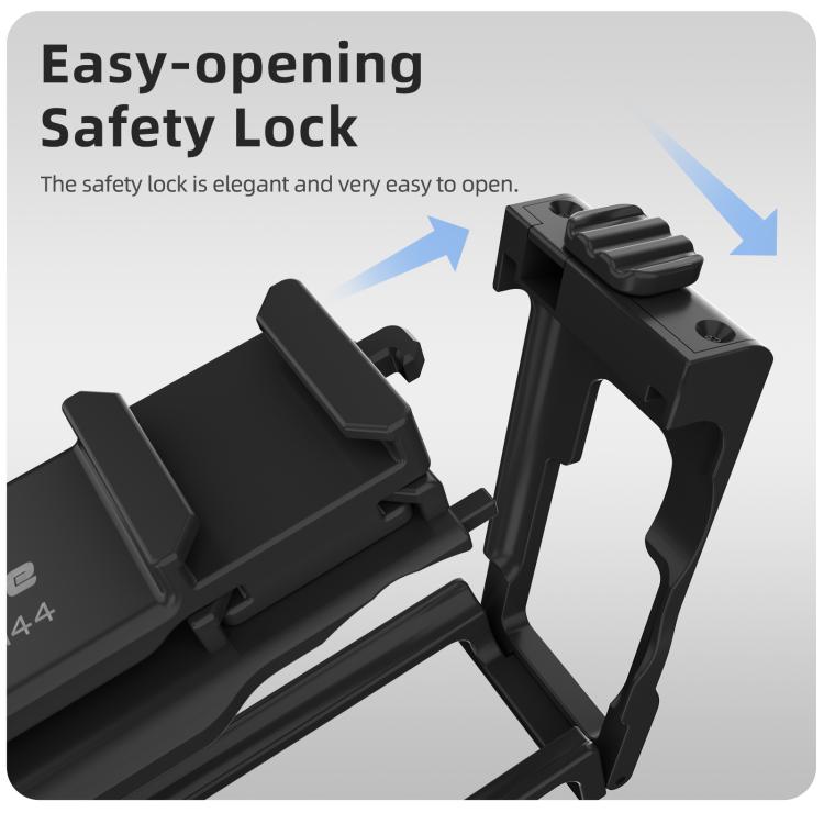 For DJI Osmo Action 6 Sunnylife 2-in-1 Detachable Protective Frame & Street Photography Handle Ergonomic Hand Grip Quick Release Shutter Handle  - Black