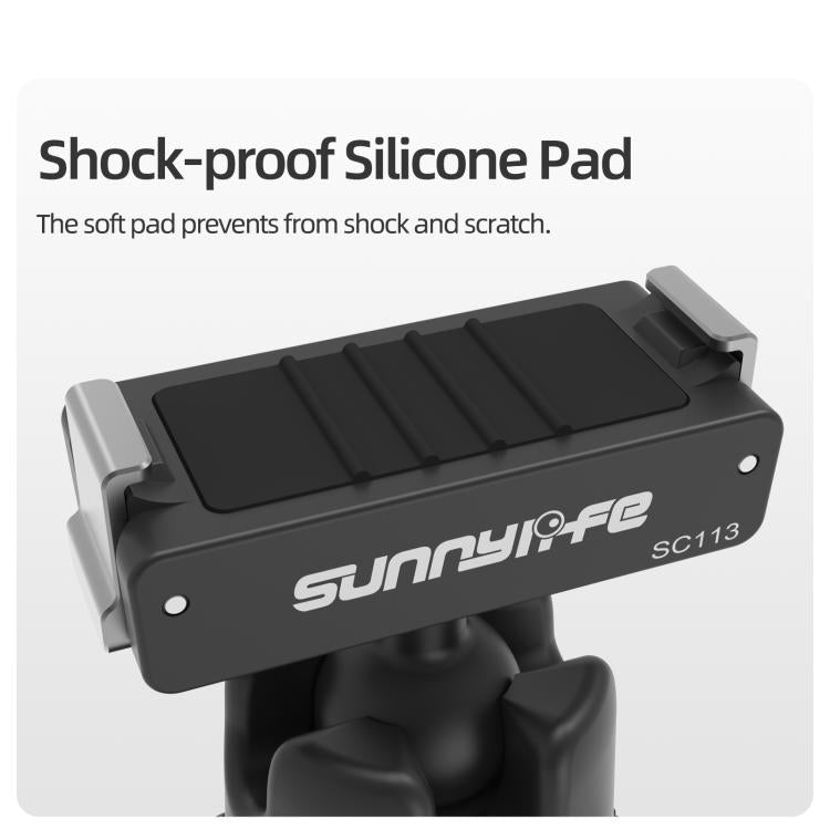 Sunnylife Dual-Direction Magnetic Quick-Release Ball-Joint Adapter Mount 360 Rotatable Suction Cup Bracket For DJI Osmo Nano / Action 6  - Black