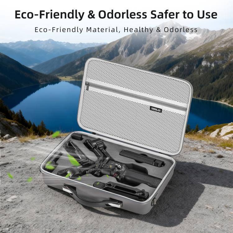 For DJI RS 5 STARTRC Portable PU Storage Bag Box Suitcase  - Grey