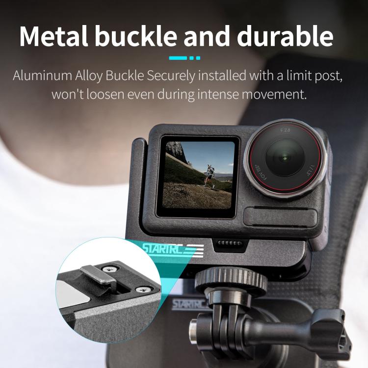 For DJI Osmo Action 5 Pro / 4 / 3 STARTRC L-shaped Magnetic Quick Release Bracket  - Black
