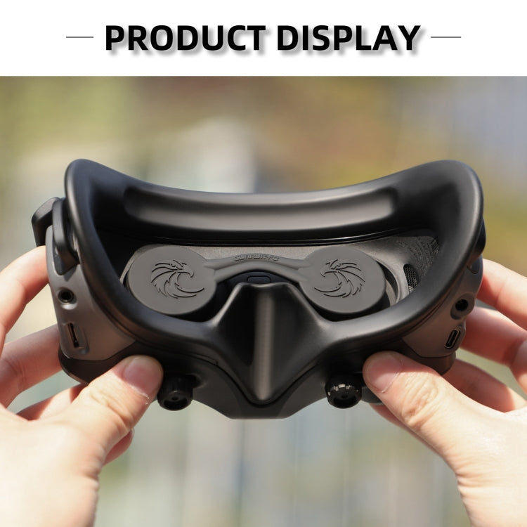For DJI Goggles 2 / Goggles 3 Lens Cover Dust-proof VR Lens Silicone Case Soft Protector  - Black