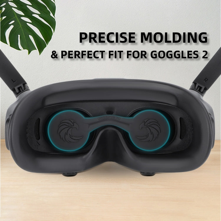 For DJI Goggles 2 / Goggles 3 Lens Cover Dust-proof VR Lens Silicone Case Soft Protector  - Black