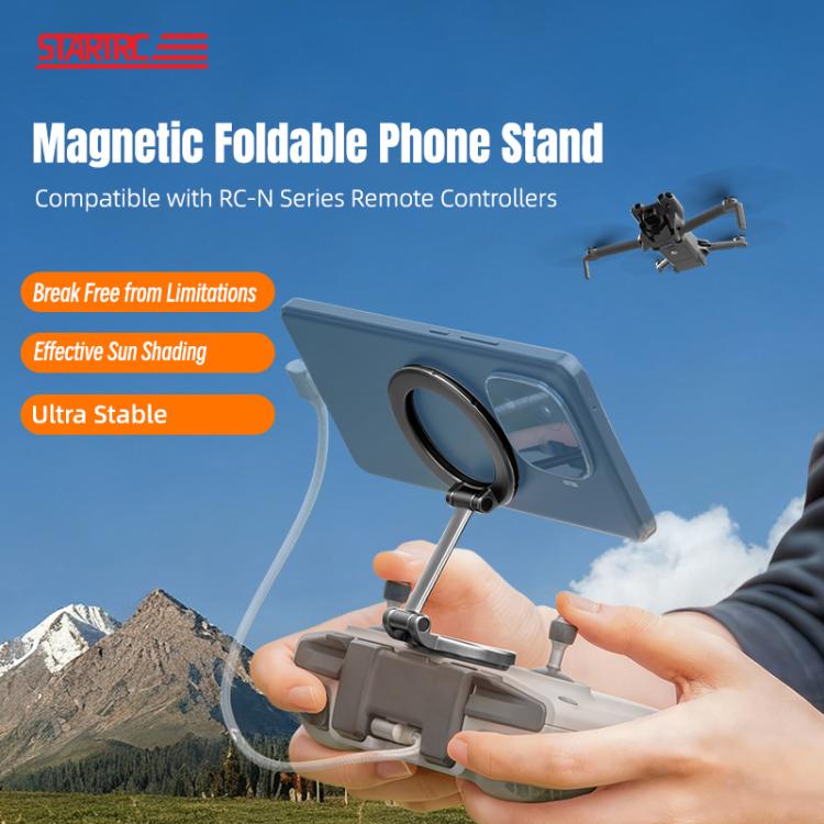For DJI RC-N STARTRC Remote Controller Phone Magnetic Mount  - Black