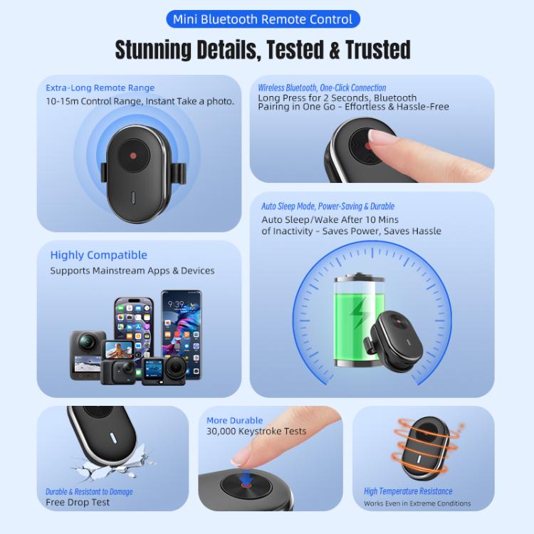 STARTRC Mini Action Camera Wireless Remote Control  - Black