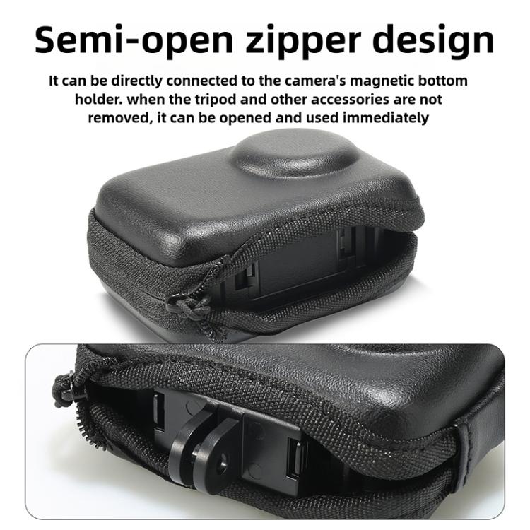 For DJI Osmo Action 5 Pro / 4 / 3 Portable Body Half Coverage Storage Box Bag  - Black