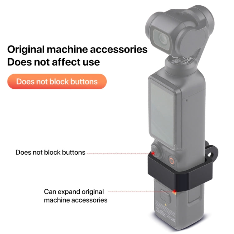For DJI OSMO Pocket 3 Expansion Bracket Adapter  - Black