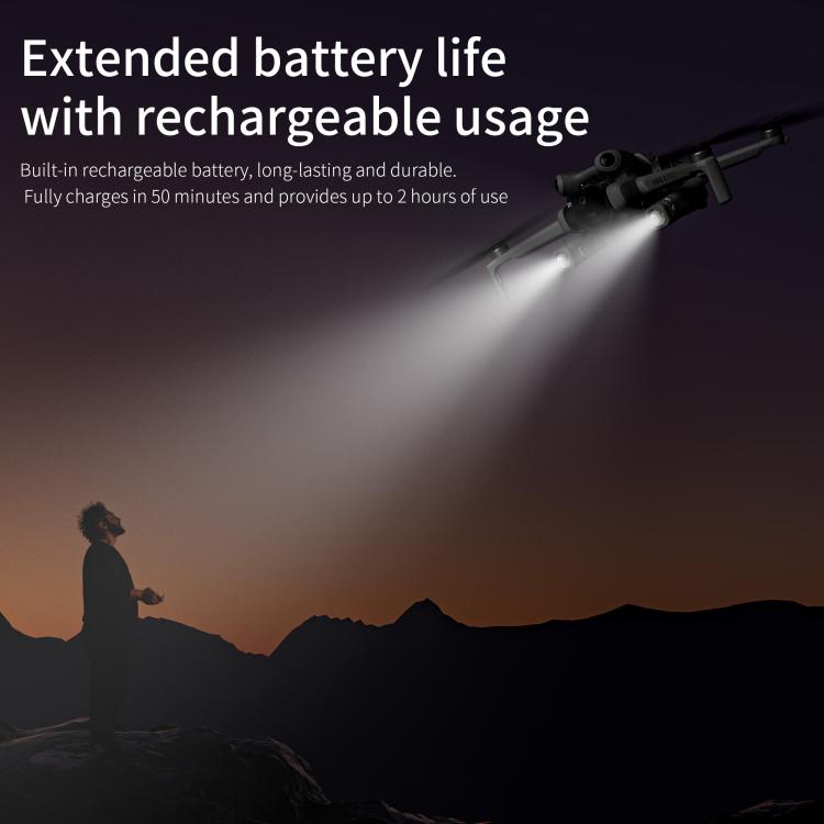 For DJI Mini 4 Pro STARTRC Night Navigation Searchlight LED Flashlight Rechargeable Refill Lighting Signal Light  - Grey