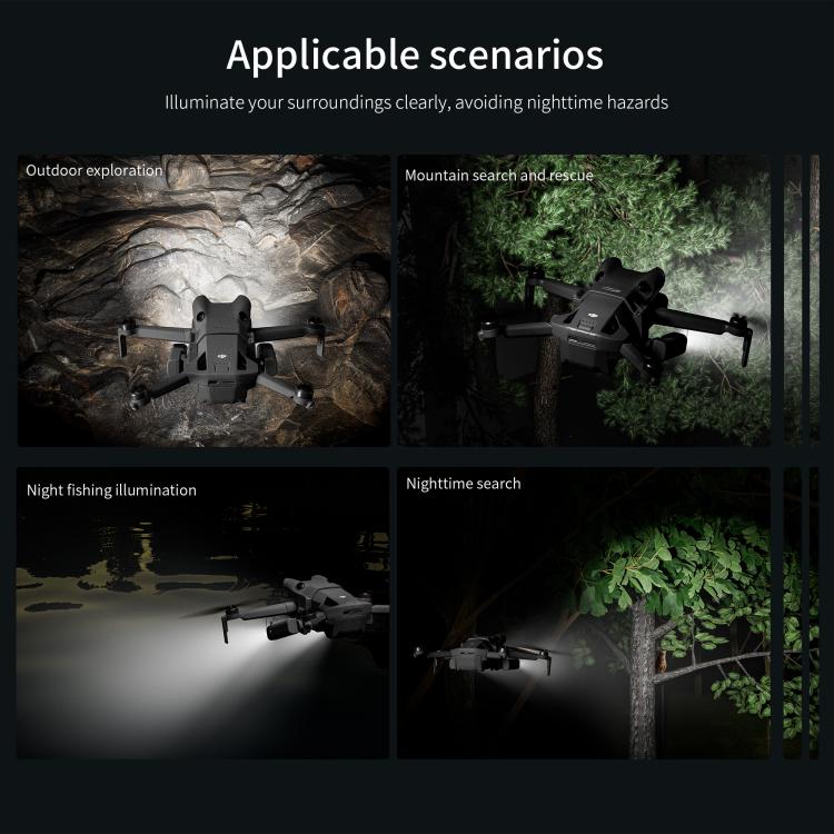 For DJI Mini 4 Pro STARTRC Night Navigation Searchlight LED Flashlight Rechargeable Refill Lighting Signal Light  - Grey