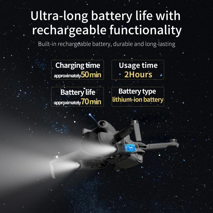 For DJI Mini 4 Pro STARTRC Night Navigation Searchlight LED Flashlight Rechargeable Refill Lighting Signal Light  - Grey