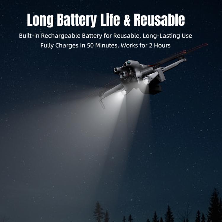 For DJI Mini 5 Pro STARTRC Night Navigation Searchlight LED Flashlight Rechargeable Refill Lighting Signal Light  - Grey