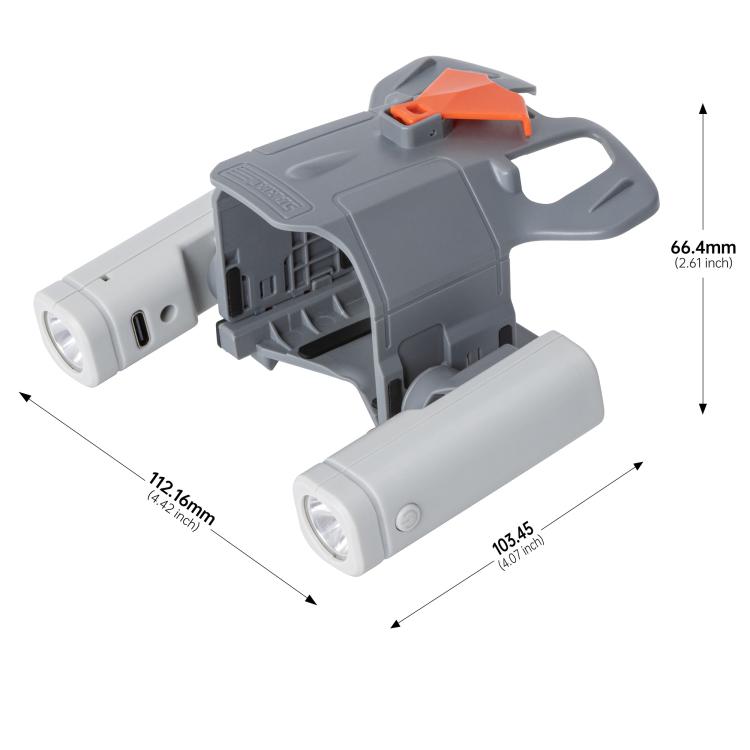 For DJI Mini 5 Pro STARTRC Night Navigation Searchlight LED Flashlight Rechargeable Refill Lighting Signal Light  - Grey