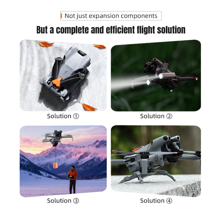 For DJI Mini 5 Pro STARTRC Night Navigation Searchlight LED Flashlight Rechargeable Refill Lighting Signal Light  - Grey