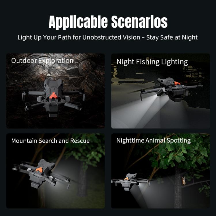 For DJI Mini 5 Pro STARTRC Night Navigation Searchlight LED Flashlight Rechargeable Refill Lighting Signal Light  - Grey