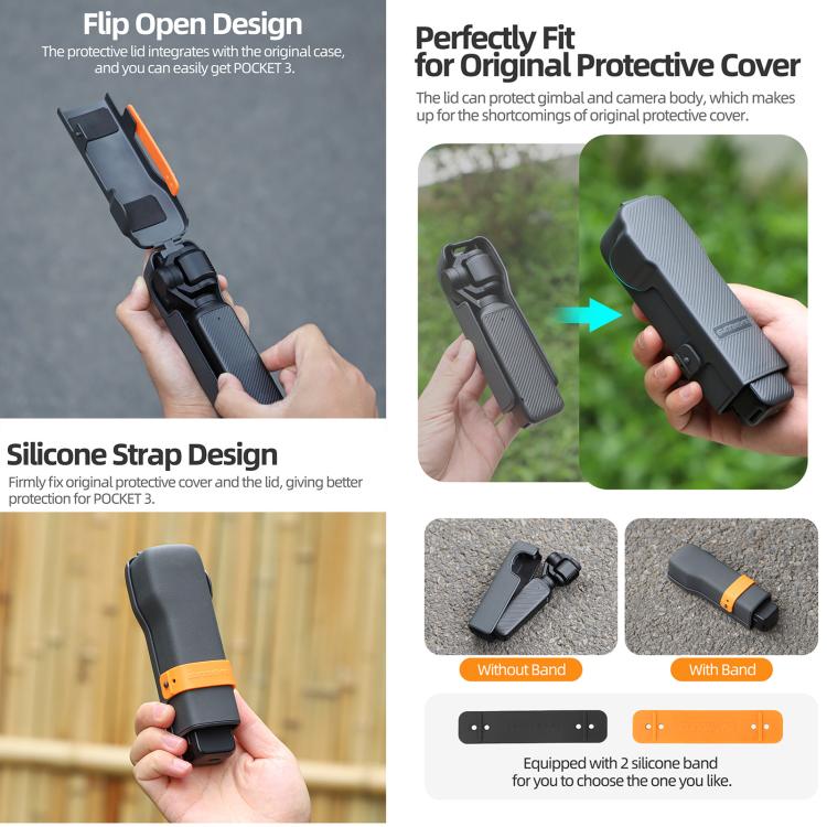 For DJI Osmo Pocket 3 Sunnylife Storage Box Protective Case Cover  - Black
