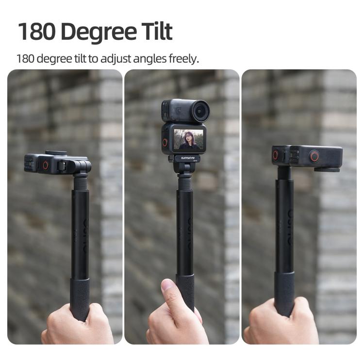 For DJI Osmo 360 Sunnylife Dual-Direction Magnetic Quick Release Adapter Mount  - Black
