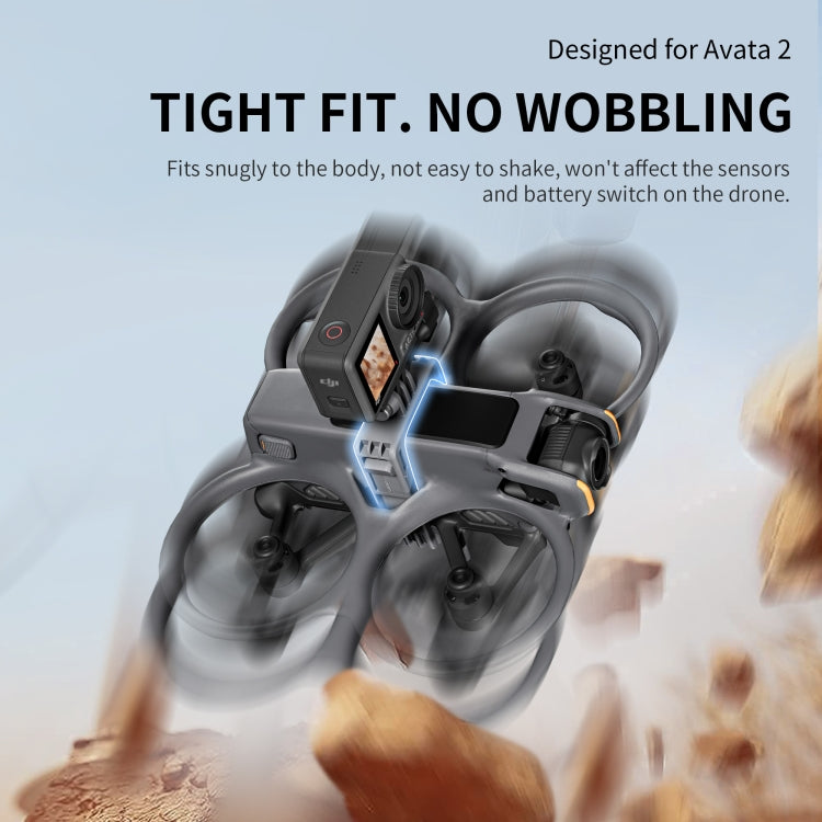 For DJI Avata 2 STARTRC Action Camera Holder Mount Drone Expansion Bracket  - Black