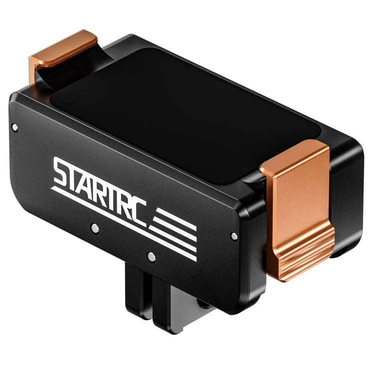 For DJI Osmo Action 5 Pro / 4 / 3 STARTRC Metal Quick Adapter Magnetic Foldable Extension Bracket  - Black+Orange