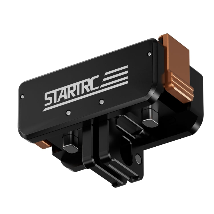 For DJI Osmo Action 5 Pro / 4 / 3 STARTRC Metal Quick Adapter Magnetic Foldable Extension Bracket  - Black+Orange