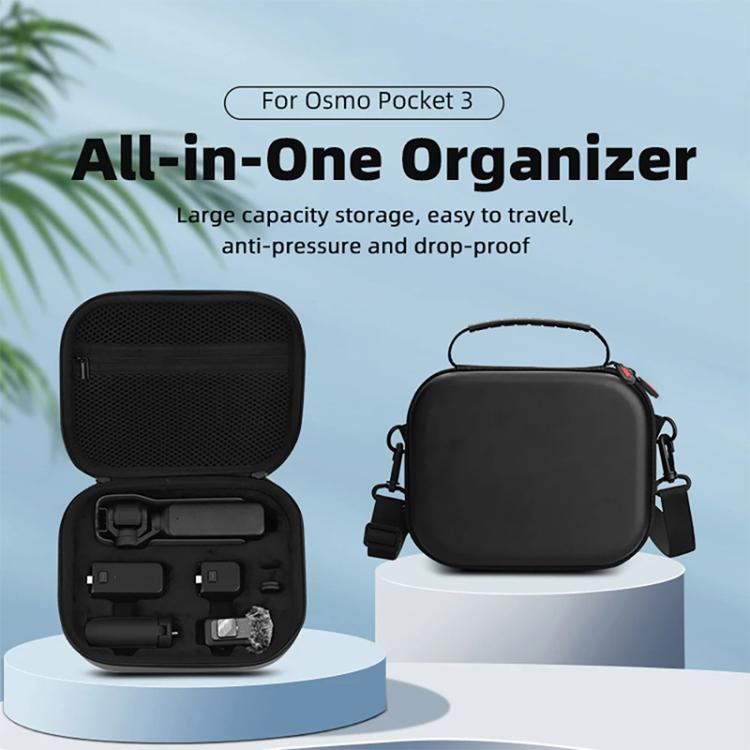 For DJI OSMO Pocket 3 BRDRC Full Set Portable Carrying Case Shoulder Storage Bag  - Black