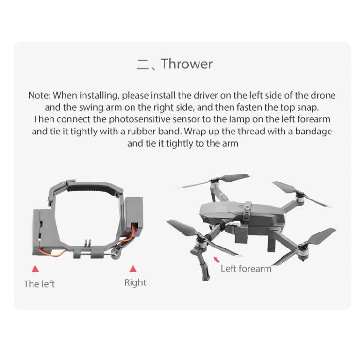 For DJI Mavic Pro BRDRC Air-Dropping System Thrower Parabolic  - Grey