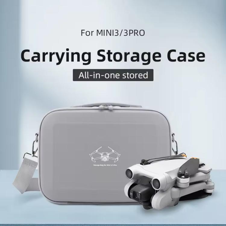 For DJI Mini 3 / 3 Pro BRDRC Shoulder Drone Remote Control Storage Carrying Bag  - Grey