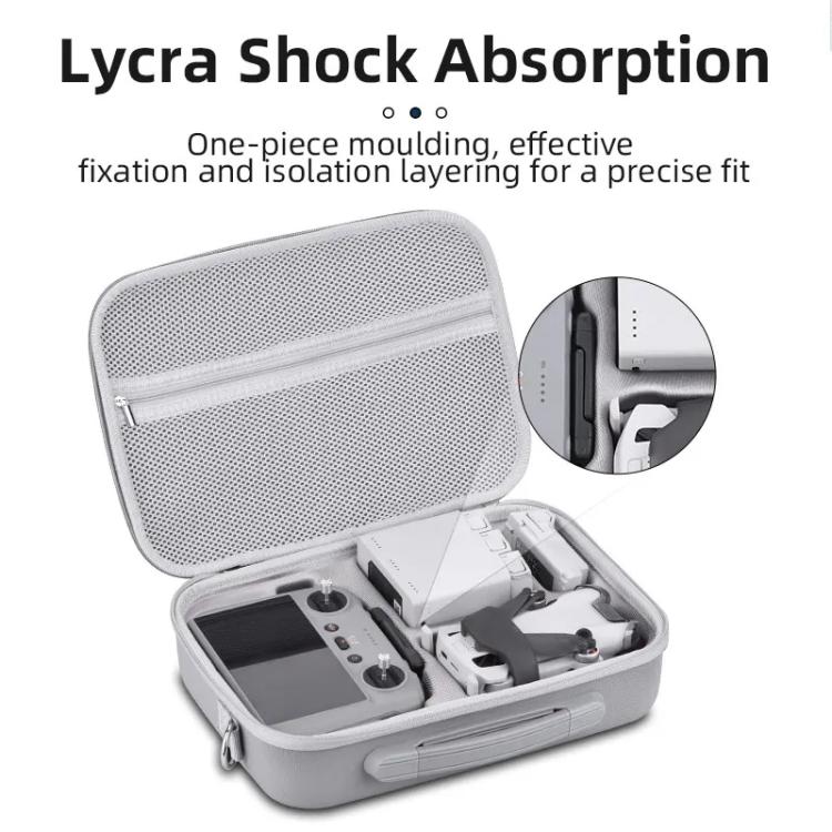 For DJI Mini 4 Pro BRDRC Shoulder Drone Remote Control Storage Carrying Bag  - Grey