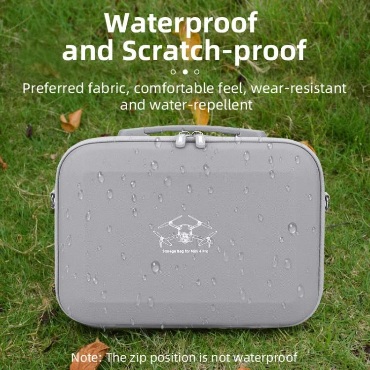 For DJI Mini 4 Pro BRDRC Shoulder Drone Remote Control Storage Carrying Bag  - Grey