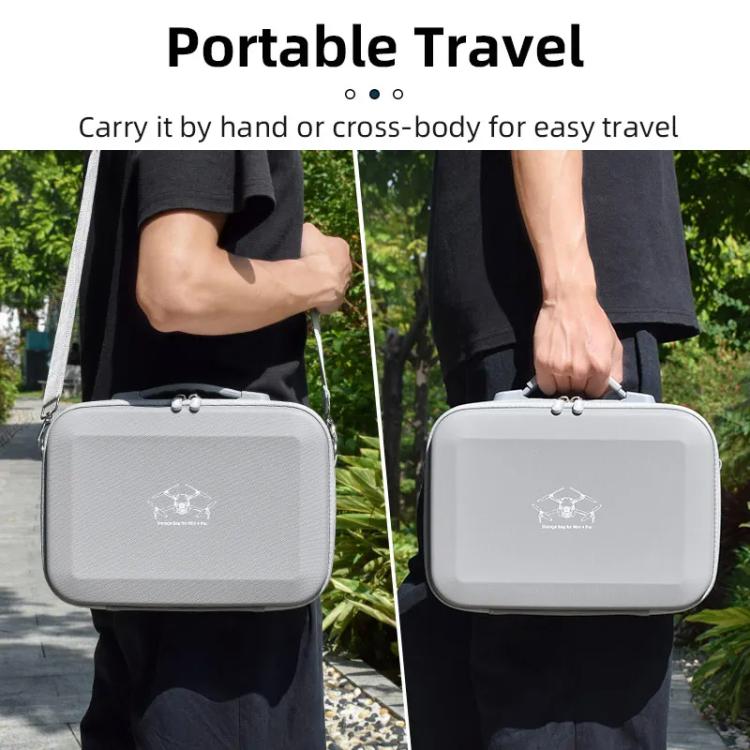 For DJI Mini 4 Pro BRDRC Shoulder Drone Remote Control Storage Carrying Bag  - Grey