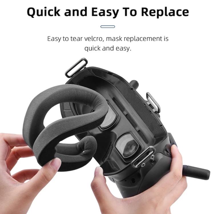 For DJI FPV Goggles V2  BRDRC Flying Glasses Protector Eyecups  - Dark Grey