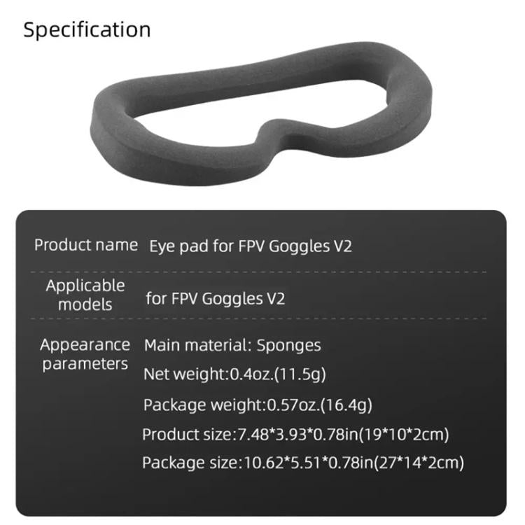 For DJI FPV Goggles V2  BRDRC Flying Glasses Protector Eyecups  - Dark Grey
