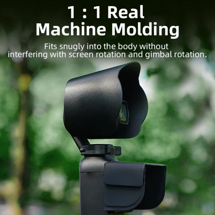 For DJI OSMO Pocket 3 BRDRC Sunshade Lens Protective Cover Hood  - Black